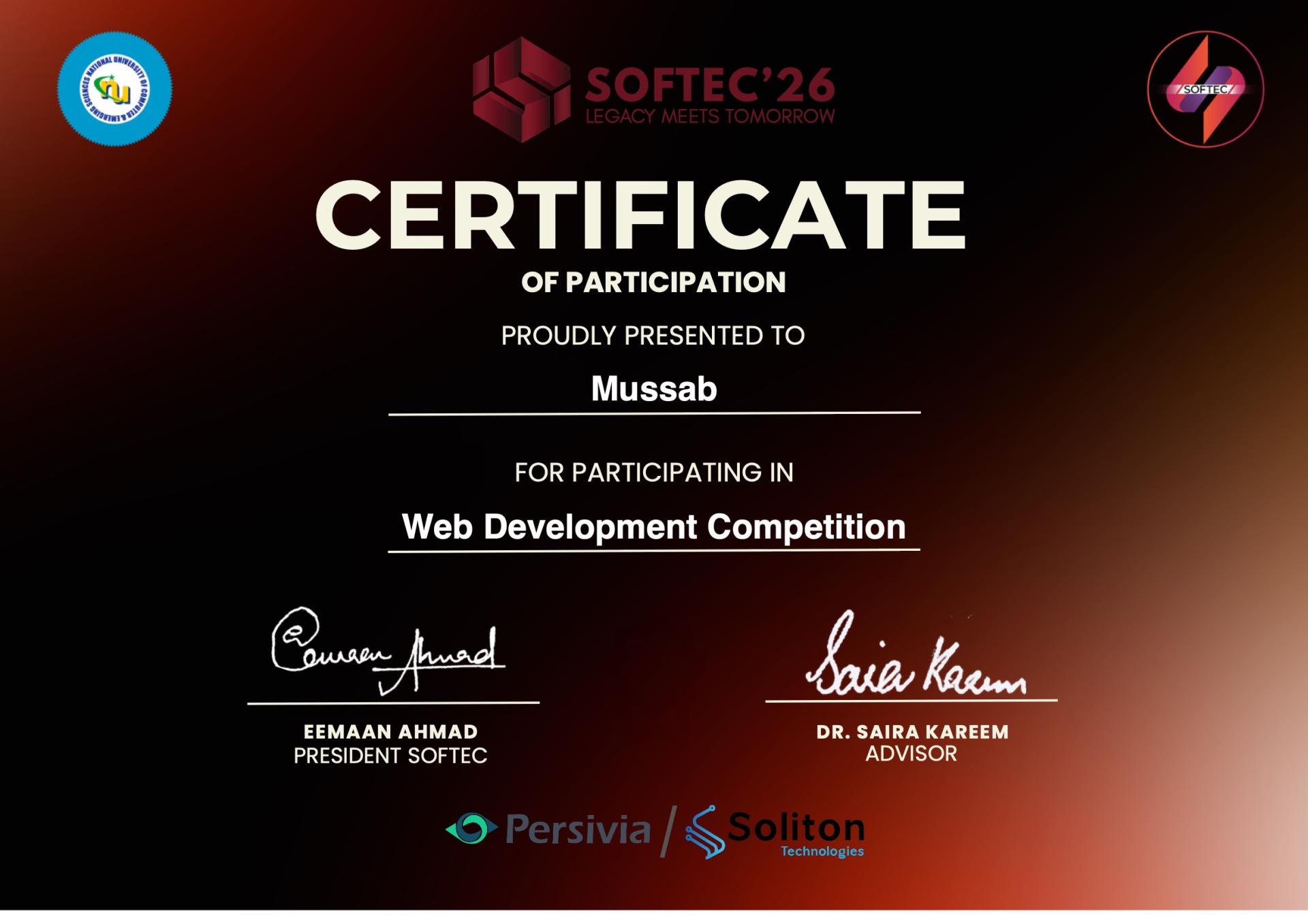 Certificate of Participation
