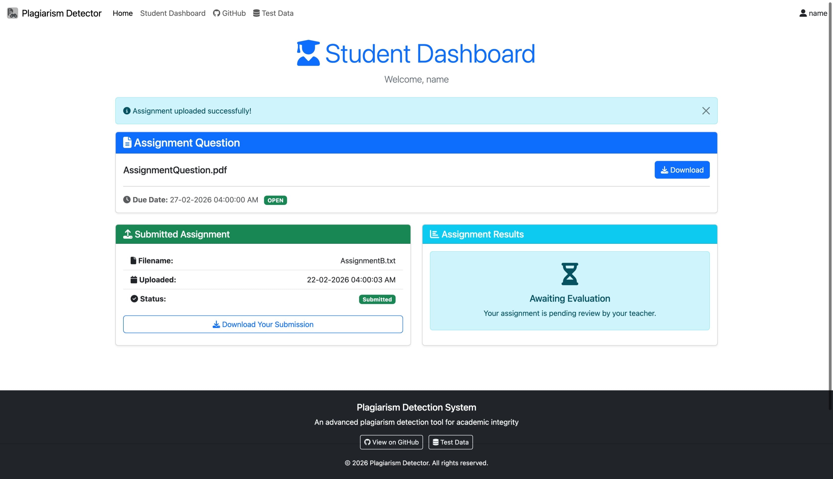 PlagCheck — Plagiarism Detection System screenshot